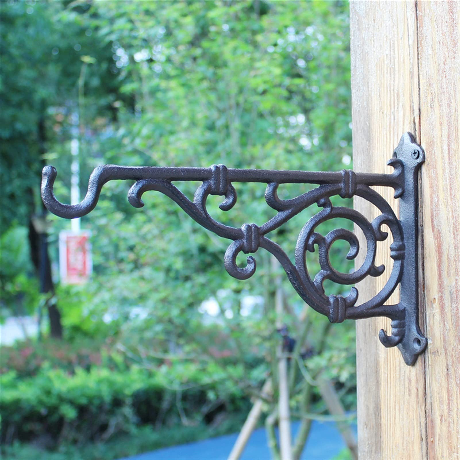 Żeliwny stojak na rośliny wiszące uchwyt ścienny na doniczkę Vintage Home Garden Decor metalowy hak montowany na ścianie do kosza na kwiaty/404