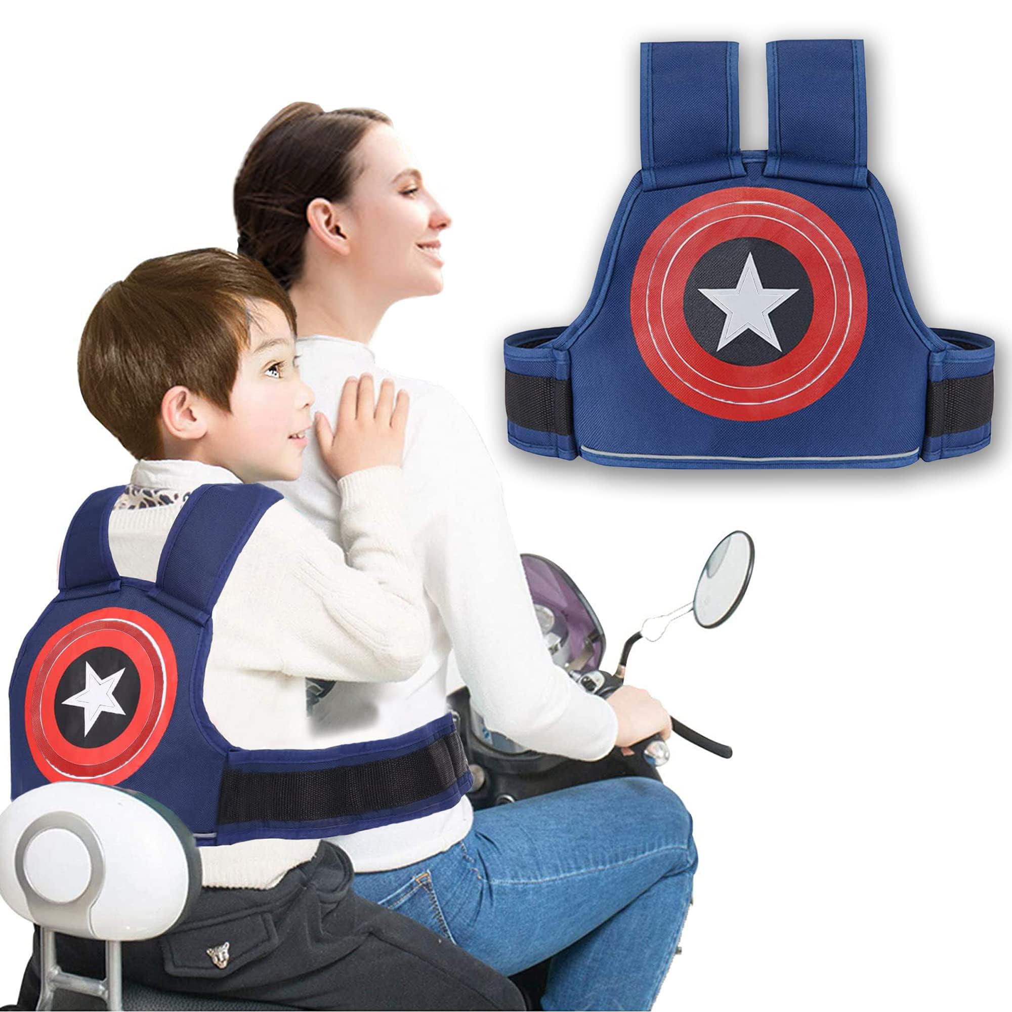 Ceinture de Sécurité Moto pour enfants,Réglable Ceinture pour Enfants de Moto Haute Résistance Harnais Sécurité Harnais Sûreté Bébé Résistance Aux Chutes, pour Garçons Filles âgés de 2à10 A