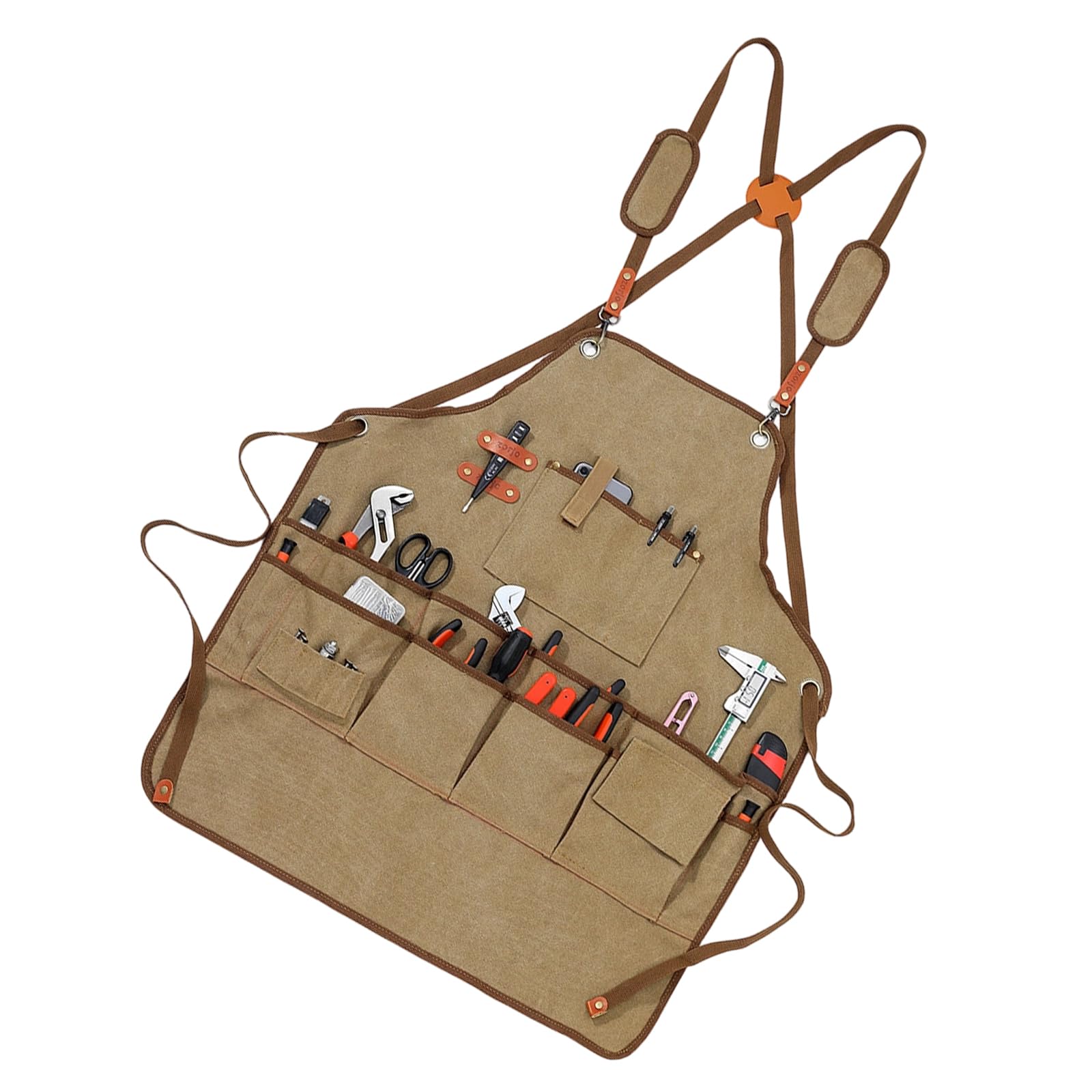 Tsophreniq Carpenter Apron Offering Padding and Large Storage Including 13 Pocket for Long Work Padded Apron