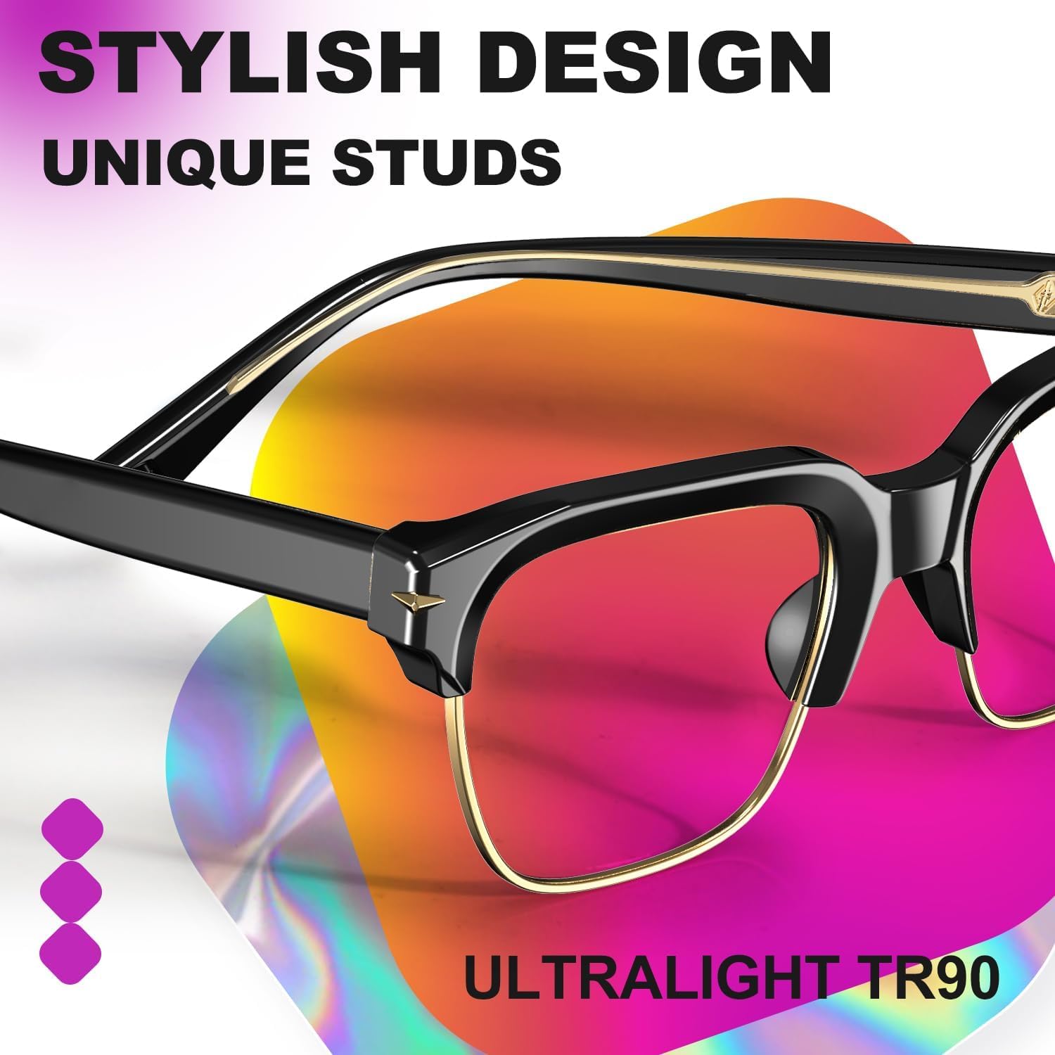 VISOONE Light Weight TR90 Blue Light Blocking Glasses Frame Vision Protector Men Women ELBERT - Image 6