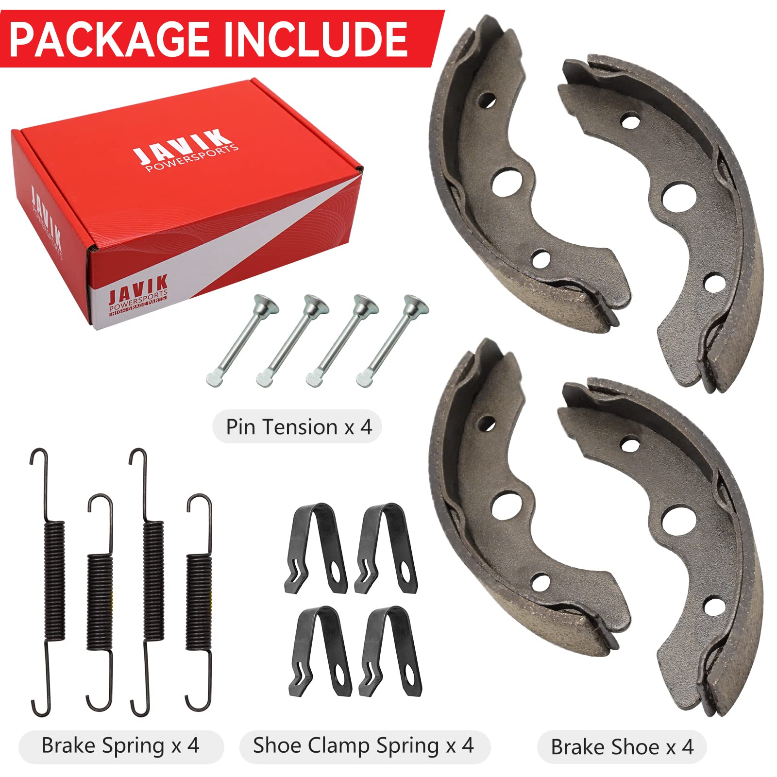 22-23モデル　SPRING BREAK POEDER RACERS156 JAVIK Front Brake Shoes Springs Kit for Honda TRX200 TRX250