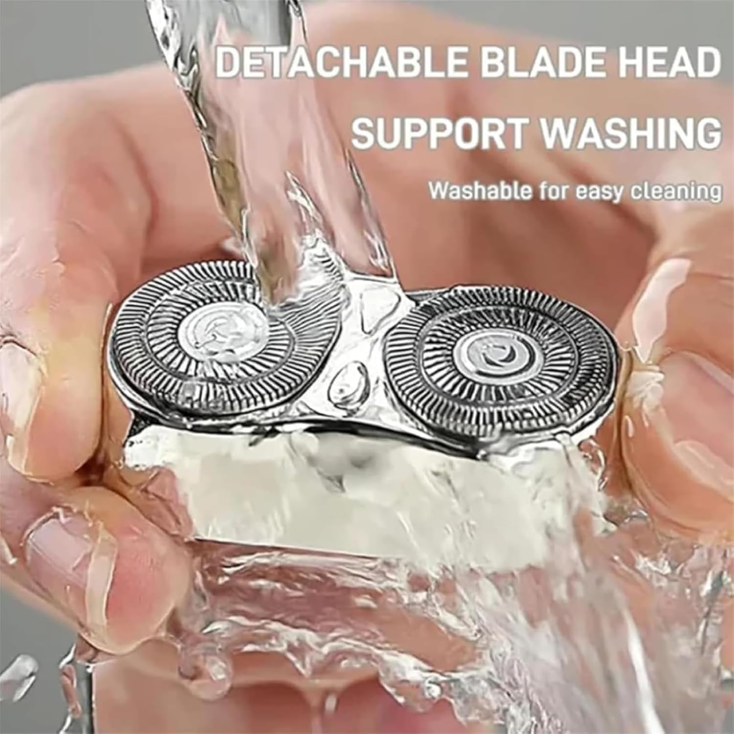 TsoLay Mini Dual Head Electric Razor, Electric Mini Portable Razor, Washable Double Head Razor, Waterproof Compact, Pocket Size, Wet and Dry Shaving, Skin-Friendly for Home, Car, Travel