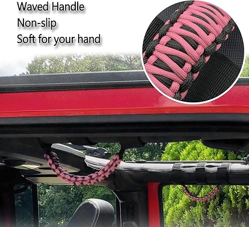 Vista 42 de 4 asas de agarre de barra antivuelco compatibles con Jeep Wrangler JLU JK JKU TJ YJ LJ JT JL y Gladiator JT 1987-2021 UTV y ATV, se adapta a barras