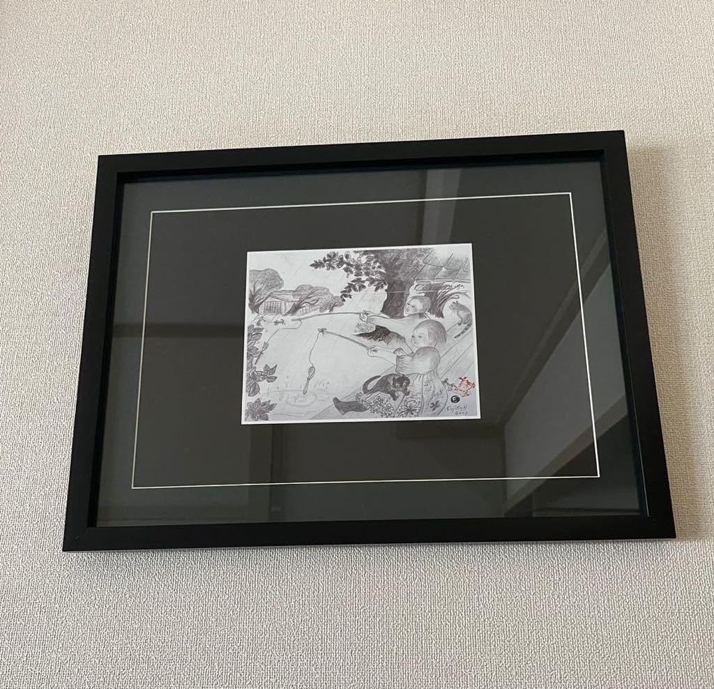 Amazon.co.jp: フジ子ヘミング 絵柄22種「雨の日」印刷物 絵 額 絵 額