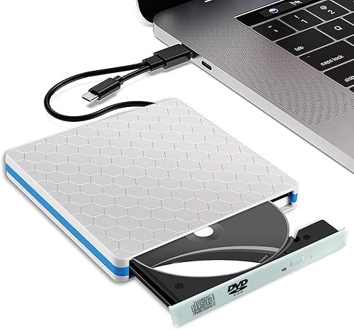 intendvision Unidad externa de CD DVD Slim USB C Writer portátil tipo C y USB 3.0 CD-RW DVD-R Combo quemador reproductor para Windows 111087 PC