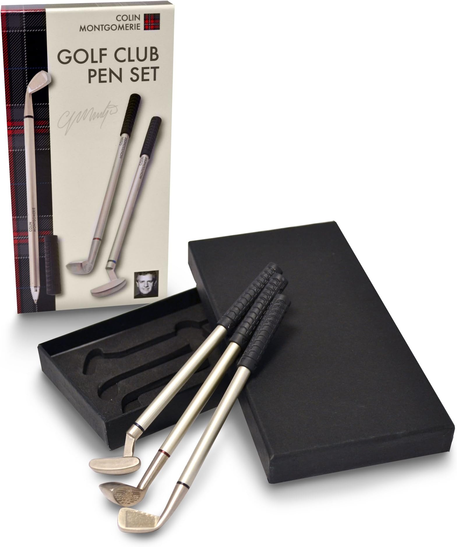 Colin Montgomerie Colin Montgomerie Unisex Golf Club Pen Set, Black