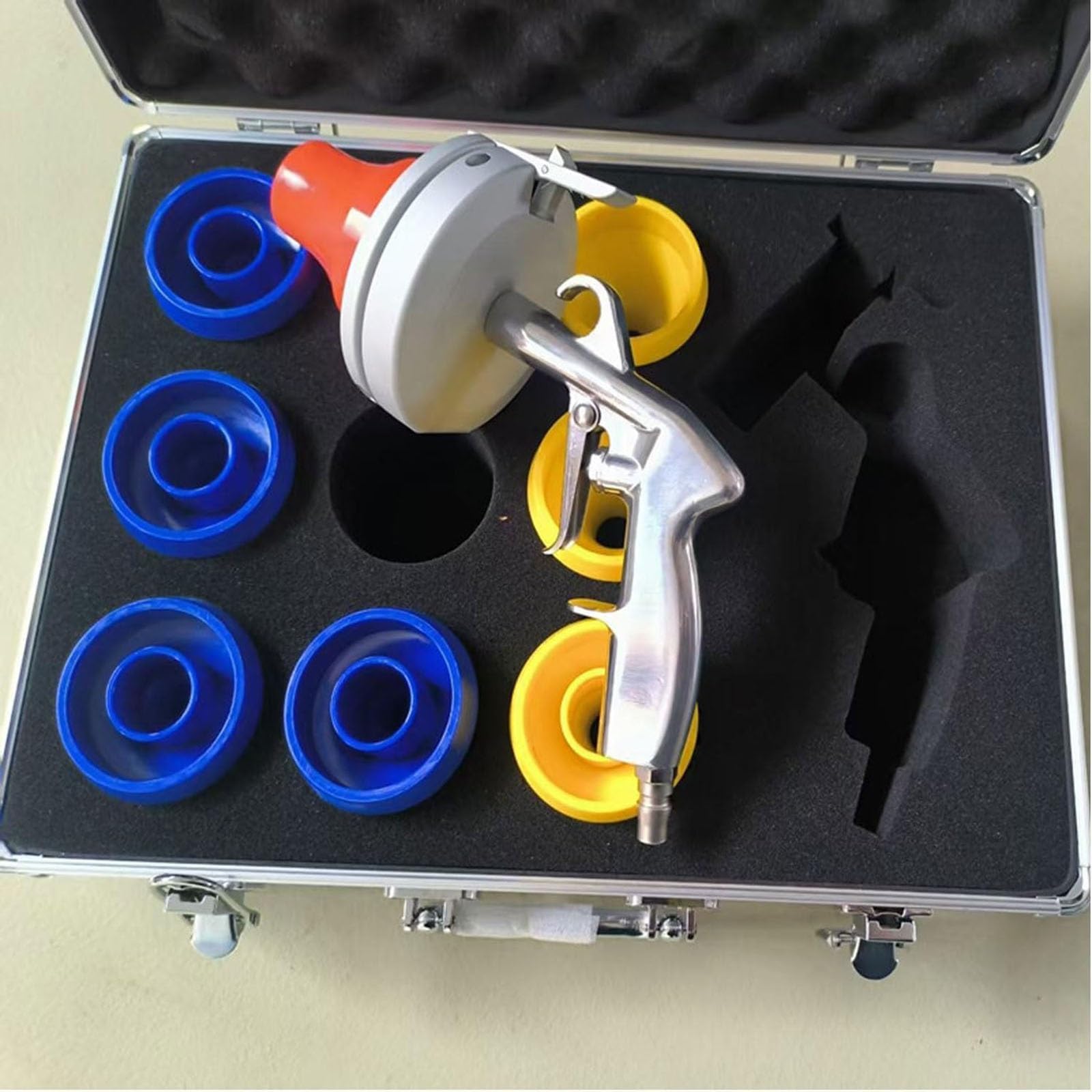 Kit Di Lancio Pneumatico Per Pulizia Tubi Idraulici, Strumento Per Lavaggio Tubi Alimentato Ad Aria Con 9 Ugelli, Proiettili In Spugna Per Manutenzione Interna Tubi Industriali, Adatto Per 6-51mm