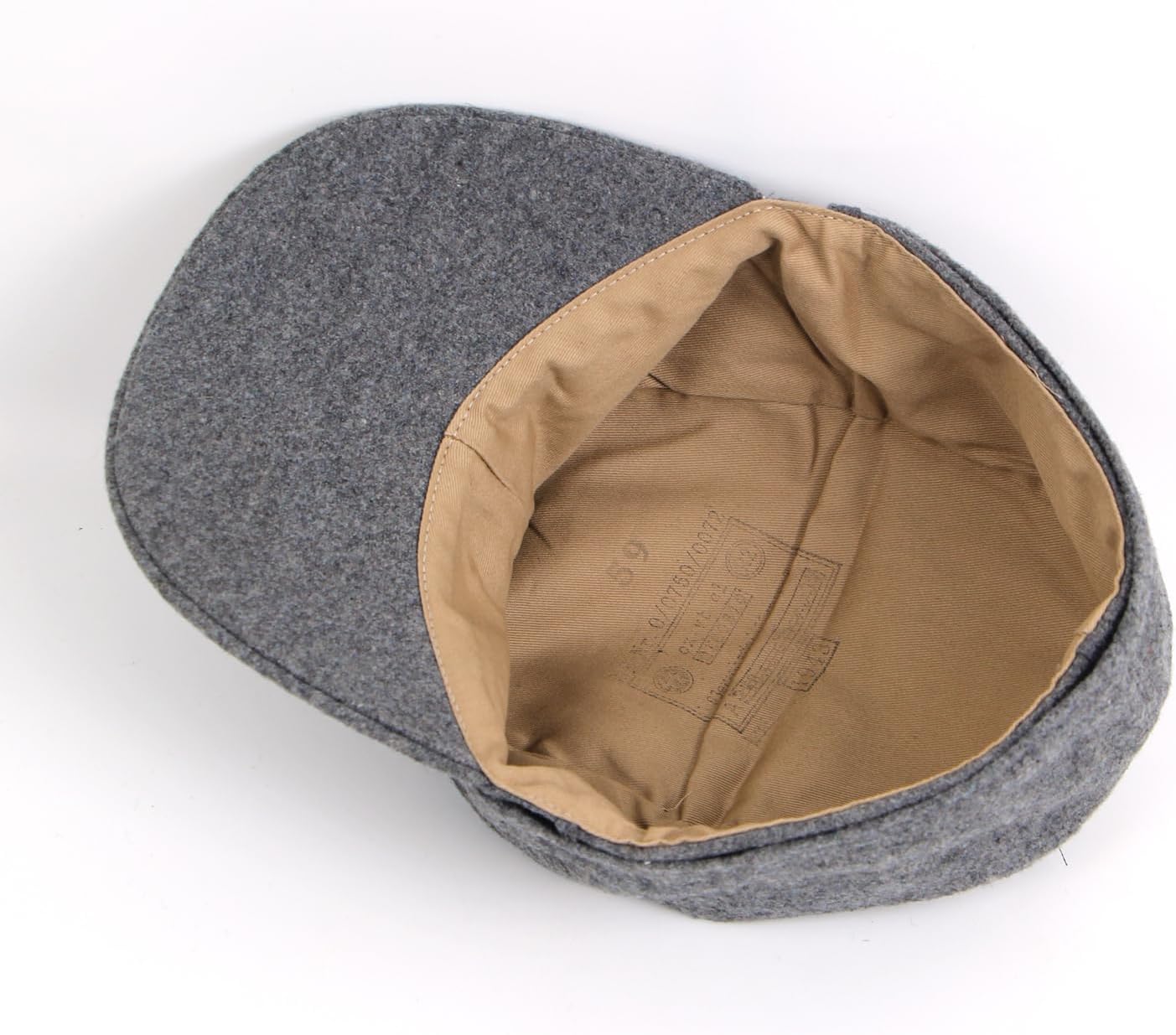 WWII WW2 German M1943 Hat Grey with Edelweiss Mountain Badge