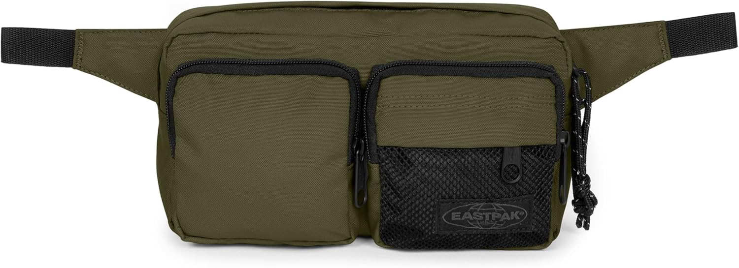 Eastpak Double Crossbody – 3L Water-Resistant Bag with Dual Front Zip Pockets, Adjustable Strap, Quilted Back