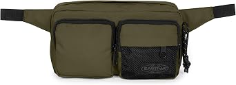 Eastpak Double Crossbody 3L Water-Resistant Bag with Dual Front Zip Pockets, Adjustable Strap, Quilted Back
