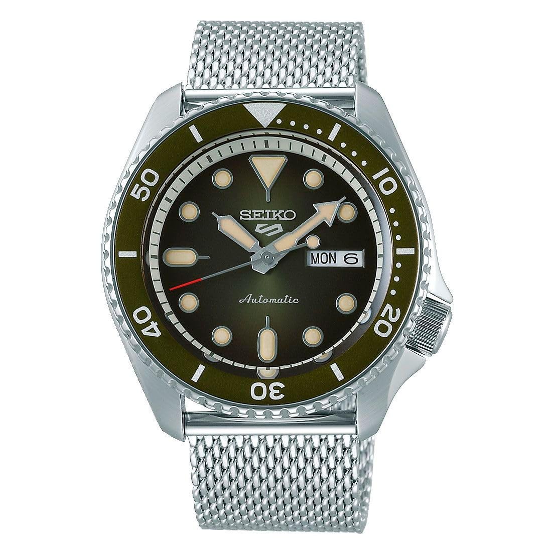 Seiko 5 Sports męski zegarek ze stali nierdzewnej z metalowym paskiem