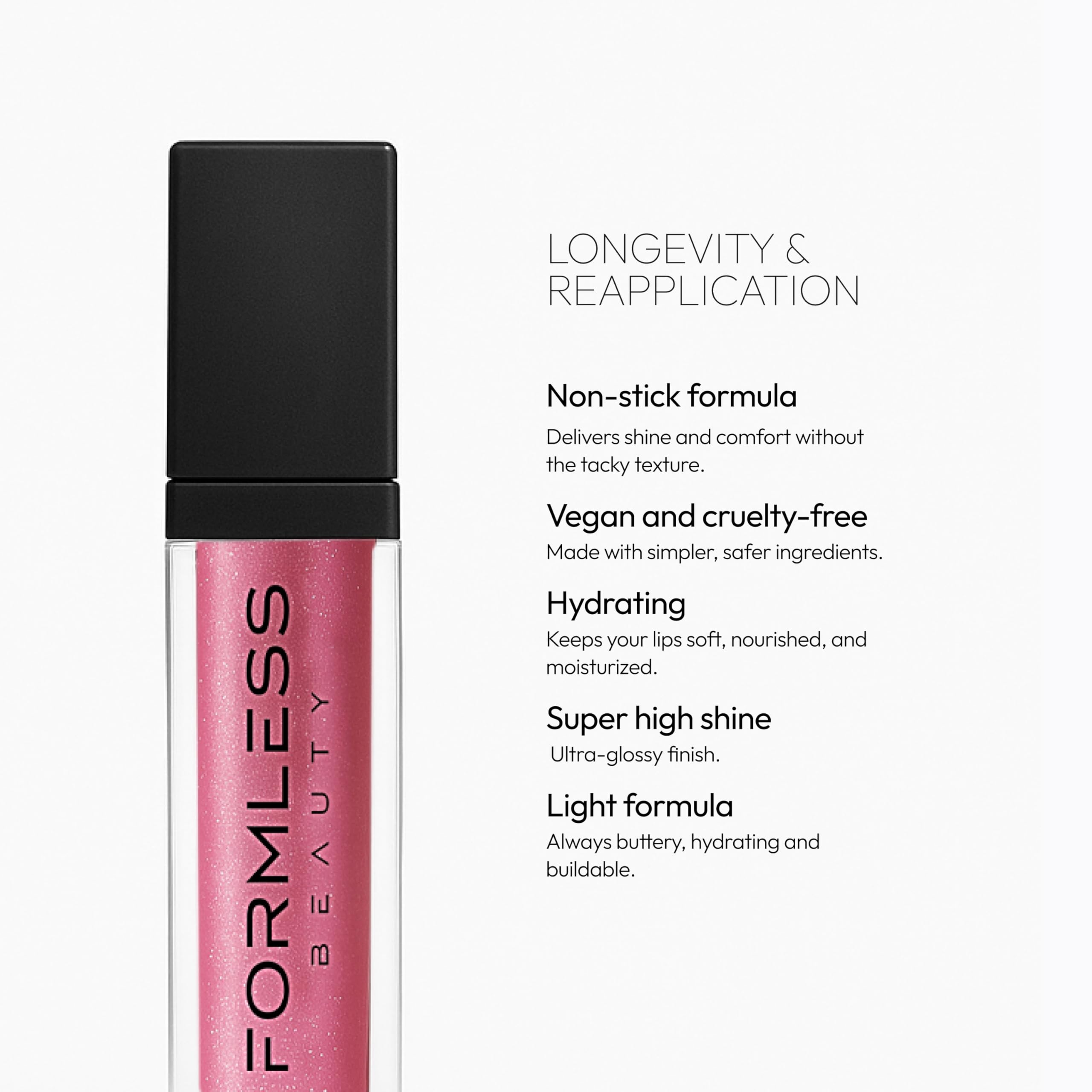 Formless Beauty Manifest Plum-Mauve Glitter Lip Gloss