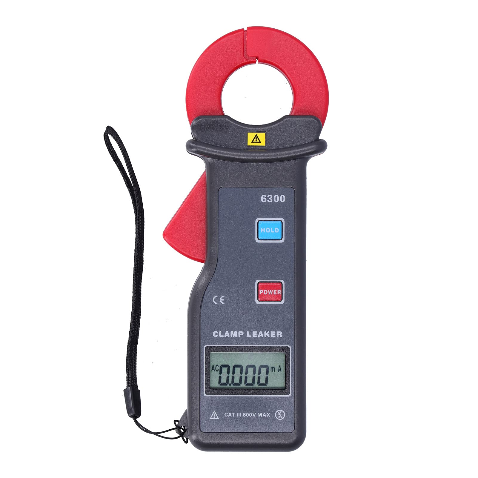 Pinza Amperimétrica de Corriente, ETCR-6300 Multímetro Corriente Pantalla LCD Pinza Amperimétrica con Interfaz USB