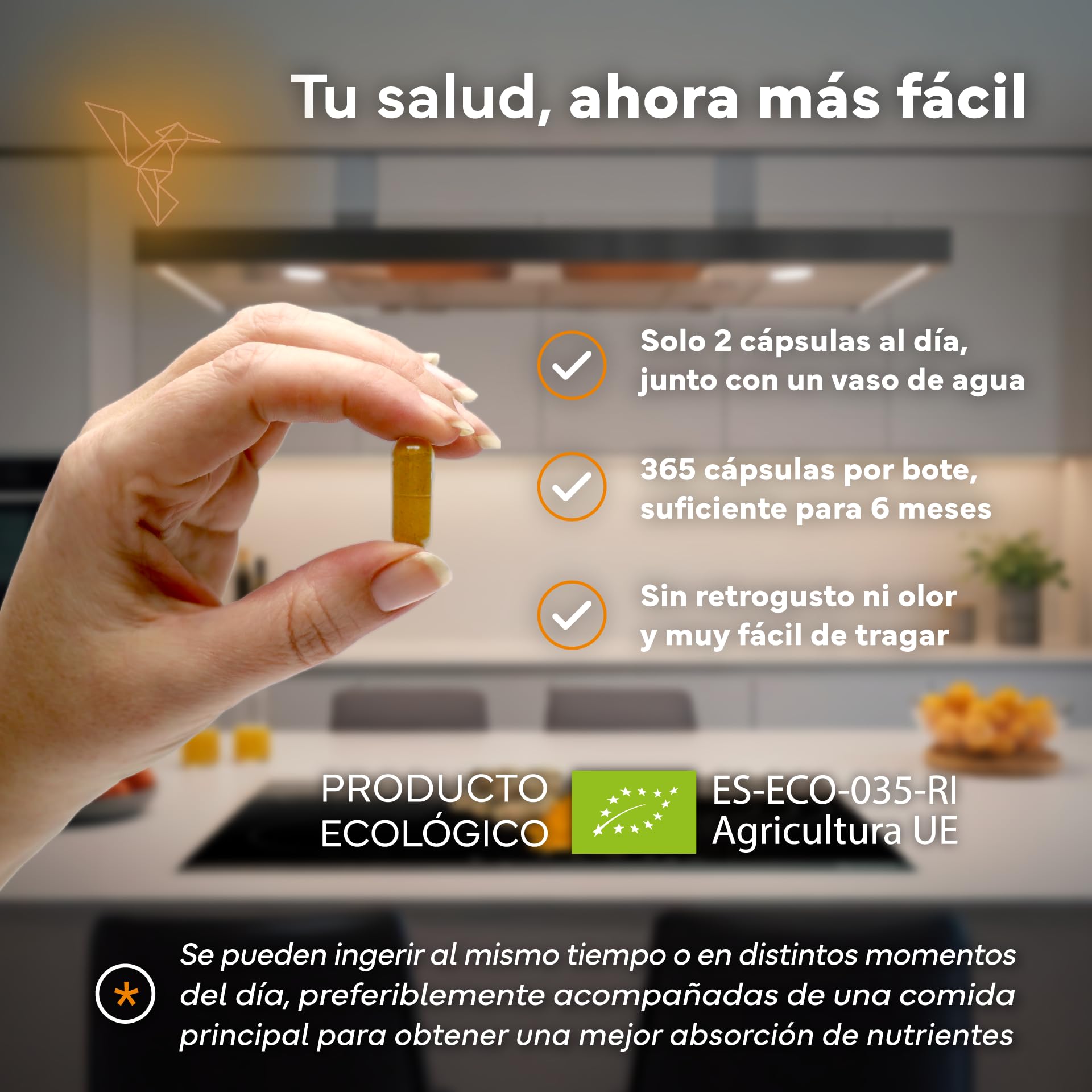 Cúrcuma con Jengibre y Pimienta Negra - 1410 mg por Dosis - 365 Cápsulas Formato Ahorro XL - Cúrcuma ECO en Cápsulas Veganas - Antiinflamatorio Natural - Apoyo Óseo y Articular - Sevens