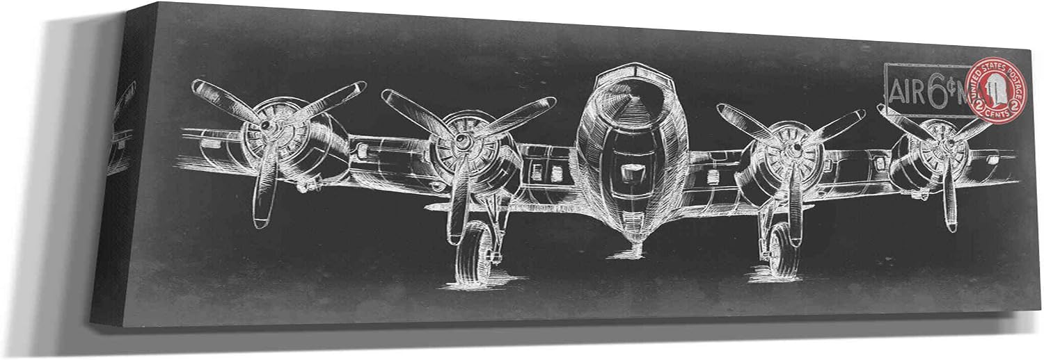 Epic Graffiti 'Aeronautic Collection F' by Ethan Harper Canvas Wall Art, 12"x36"