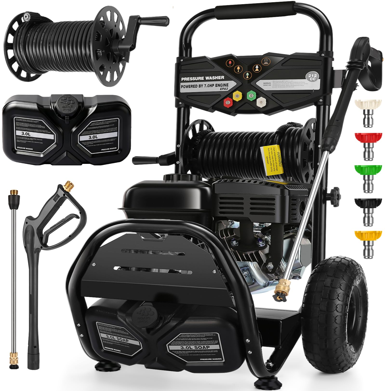 Professional 4000PSI Gas Pressure Washer 4GPM 212CC
