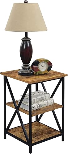 Miniatura 46 de Convenience Concepts Tucson - Mesa auxiliar con estantes, mármol sintético gris/negro Mármol de imitación