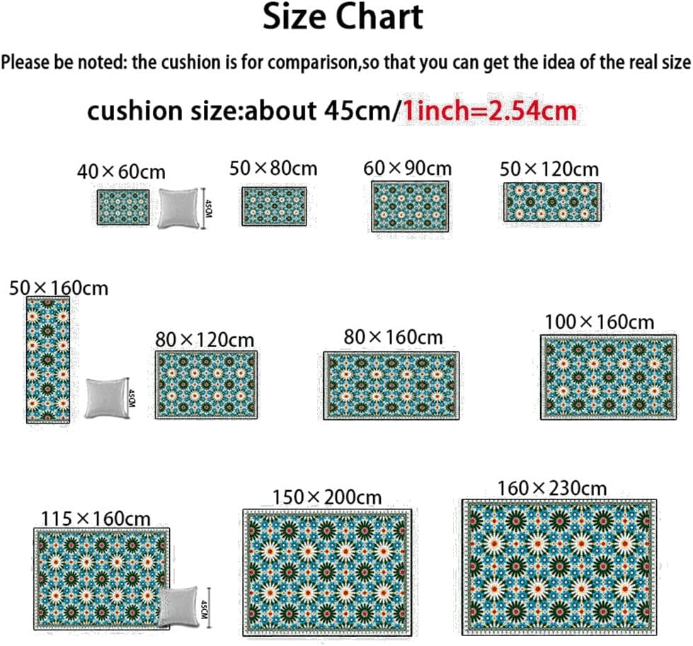 Retro Cute Area Rugs Bedroom Large Living Room Rug Courtyard Kitchen Runner Carpet Indoor Outdoor Soft Non Slip Door Mats Colorful Butterfly Carpets Home Decor 2' X 7'/Blue