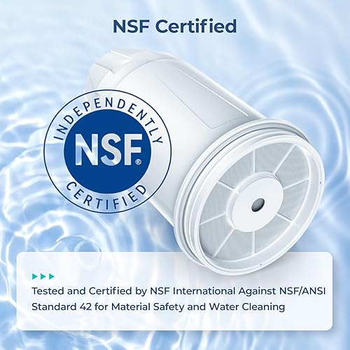 Miniatura 3 de Paquete de 4 filtros de agua ZR-017 de repuesto para jarra y dispensador de agua, filtro de 6 etapas de repuesto 0 TDS para mejorar el sabor del