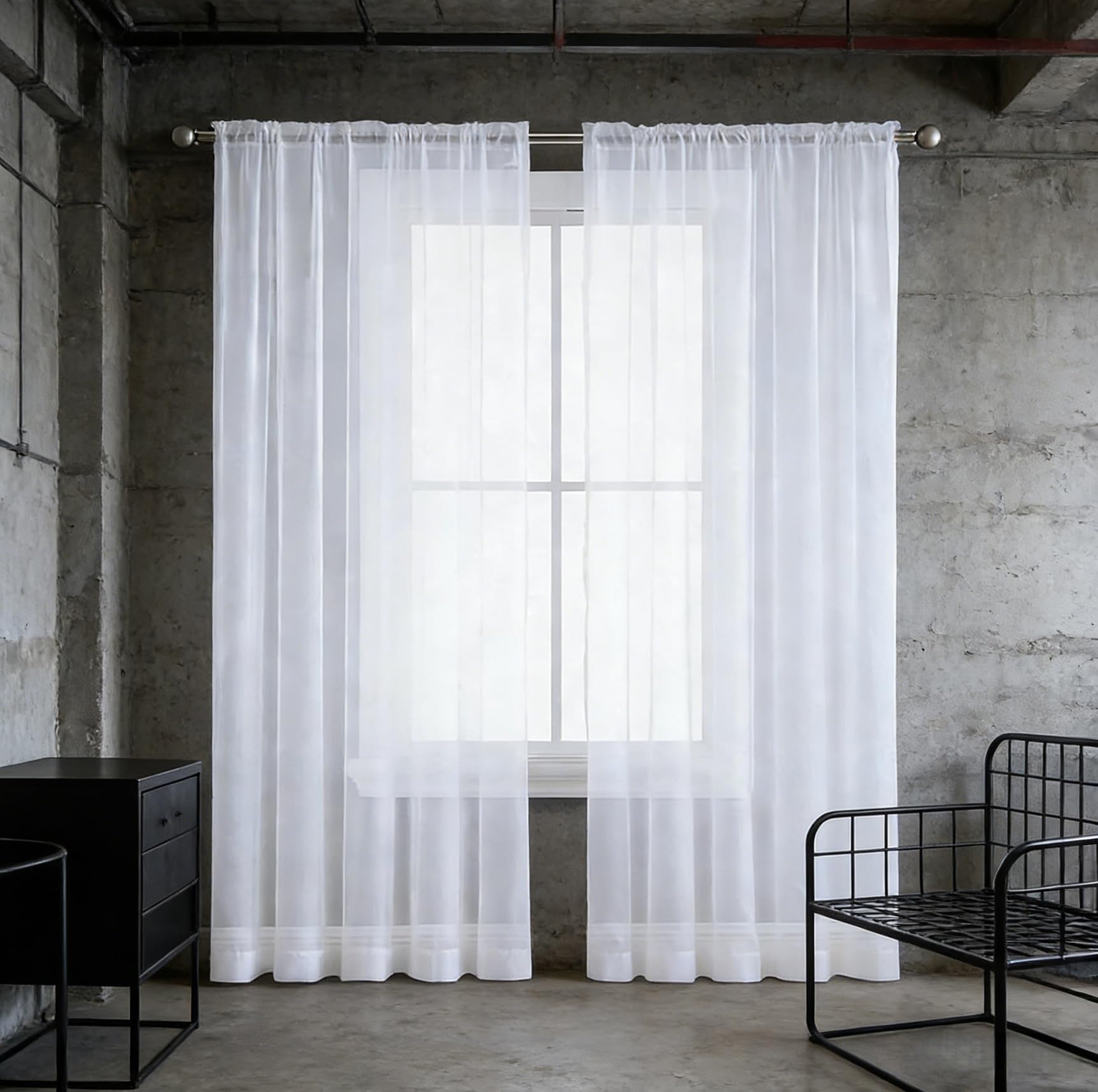 Visillos de dormitorio sin arrugas y de fácil limpieza para una luz natural perfecta