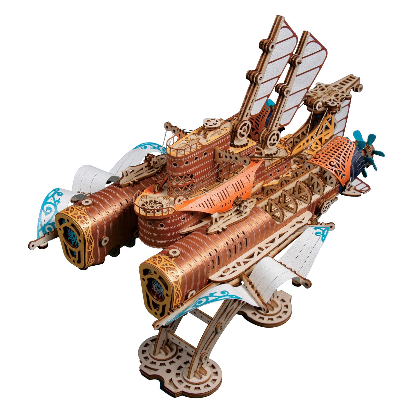 3D Wooden Puzzle for Adults, DIY Underwater Spacecraft Model Kit, Creative Assembly Model Building Kits to Build for Adults and Teens, DIY Assembly Puzzle Toy for Christmas Day