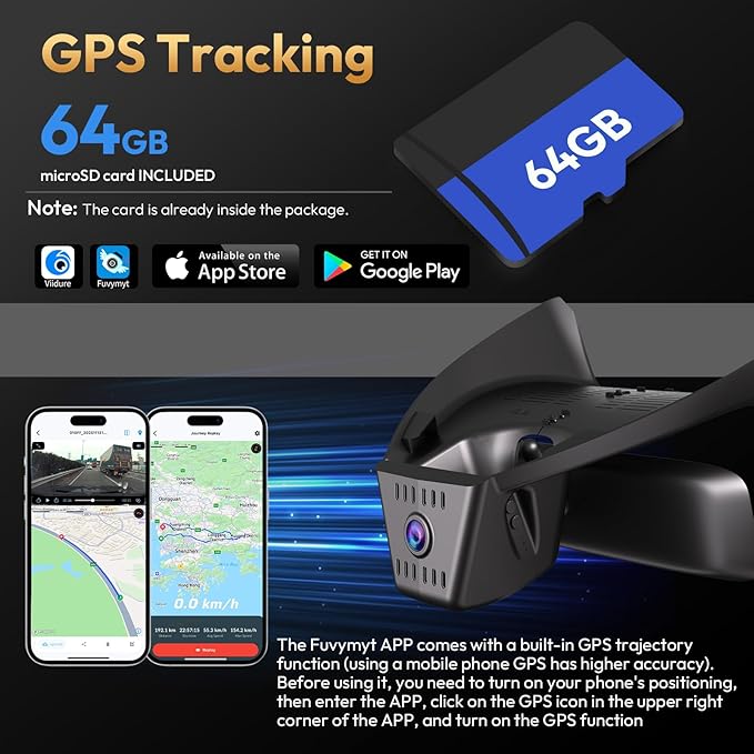 Cámara Dash 4K para Volvo XC90 2023-2026 Modelo B WiFi miniatura 5