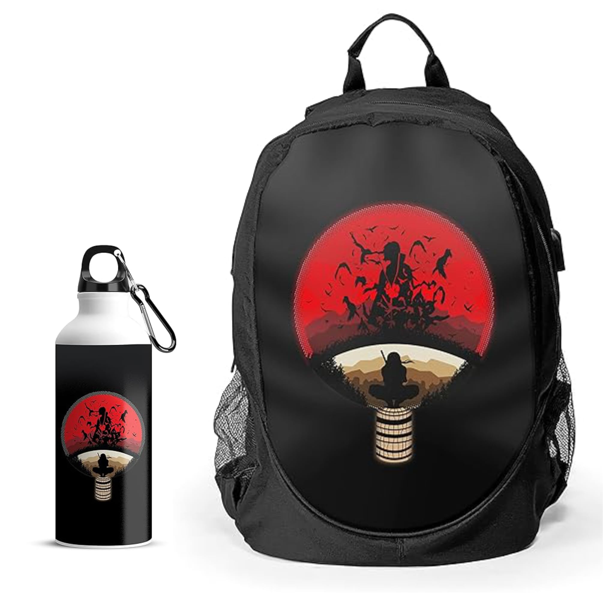 MCSID RAZZ -Itachi Design Backpack (25 ltrs) Combo with Water Bottle - Casual Bag For Men & Women - School/College Bag For Boys & Girls (COMBO D) (B0D35S9G5Q) Amazon Price History, Amazon Price Tracker