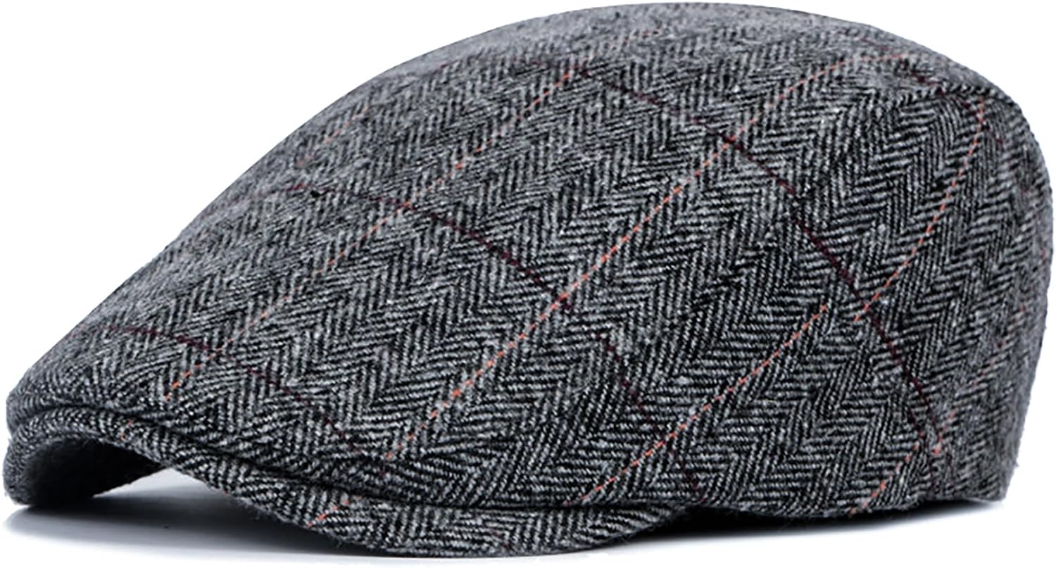 Xinveen Men's Newsboy Hats Winter Flat Ivy Gatsby Cap Irish Cabbie Ivy Driving Hunting Hat