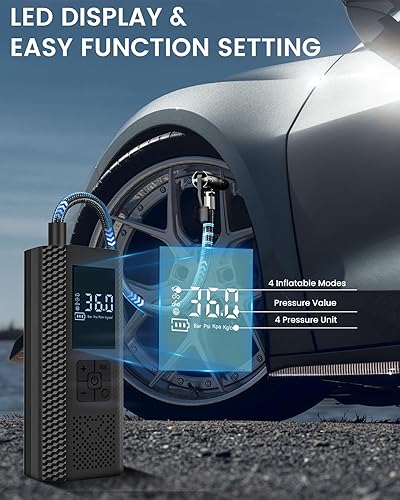 Miniatura 3 de Paquete de batería de arranque de coche de 4000 A para motores de gasolina de hasta 8.0 L y 7.0 L diésel, caja de salto portátil de 74 Wh de 12 V