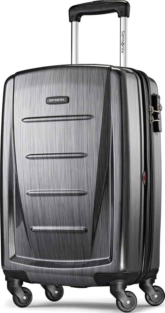 Winfield 2 - Equipaje rígido de 20 pulgadas con ruedas giratorias de 360°, bloqueo TSA, aprobado por la aerolínea - Carbón