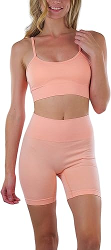 Miniatura 7 de ToBeInStyle Women's Active and Lounging Crew T-Shirt or Cami Top and Matching Shorts Sets