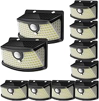 Vista 16 de Aootek - Luces solares con sensor de movimiento, 120 LED con reflector de luces, gran angular de 270°, impermeable IP65, para puerta delantera