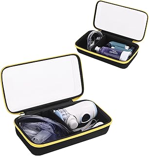 Asthma Inhaler Case Portable Nebulizer and Spacer Storage for All Models of Inhalers- Travel Carrying Case for Masks, Inhaler Holder (TRANSPARENT)