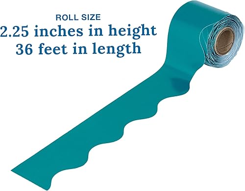 Miniatura 3 de Carson Dellosa - Bordes festoneados de 36 pies para tablón de anuncios, tablero blanco, tablero de corcho, casillero y decoración de aula, borde de