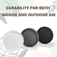 Vista 6 de 14.2 Inch Planter Caddies Rolling Saucer Caddy with Wheels, Heavy Duty Wheeled Stand for Potted Plant, Round Coaster Roller Base Tray with Casters