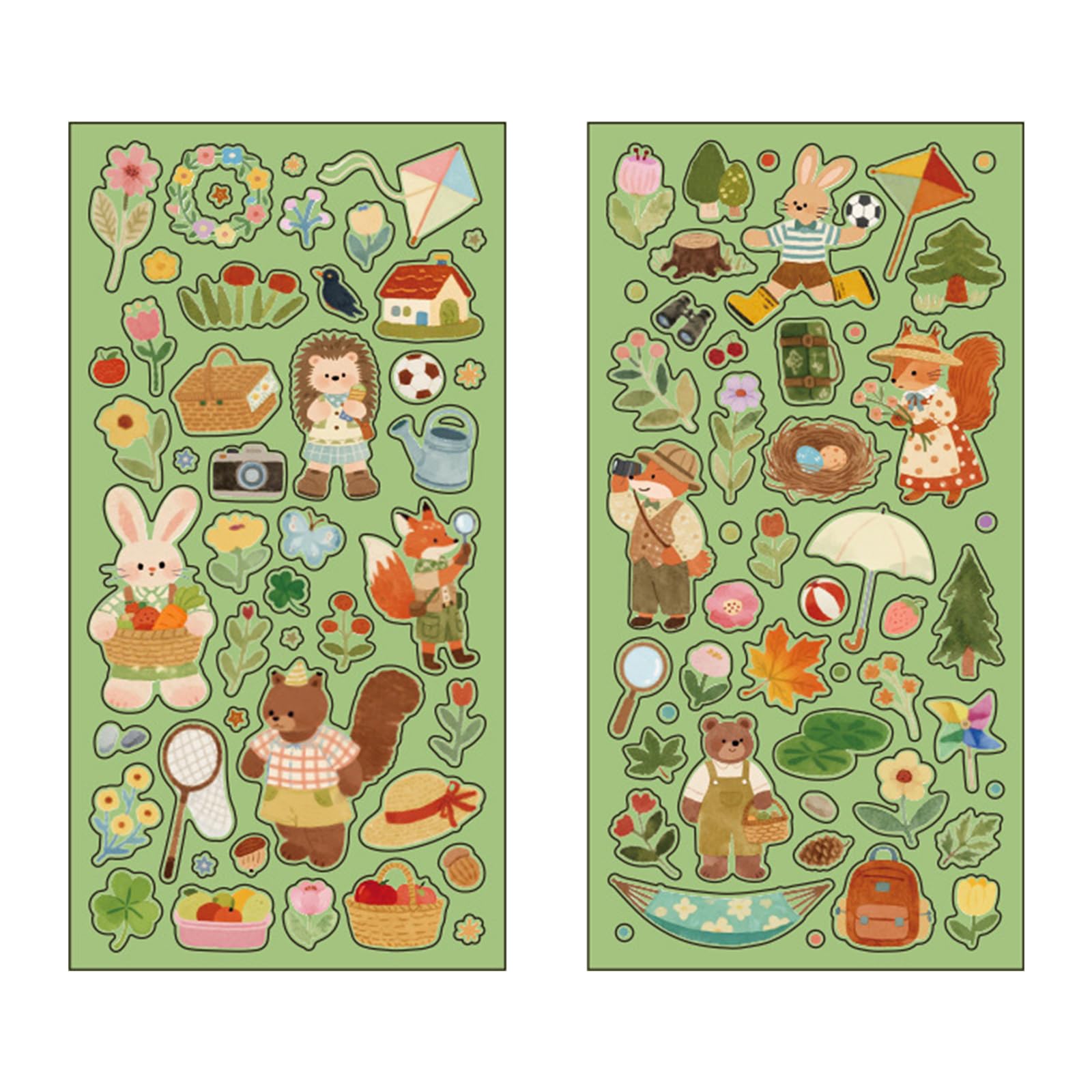 ordinarYone PET Decorative Sticker, Lovely Waterproof Sticker Set for Scrapbook Diary Journaling Planner Diys Craft Album