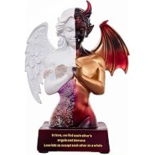 Whole Love Angel Figurine,Angel Devil Statue,Gothic Decor | Symbolizes complete love,embraces both strengths and weaknesses,ideal for anniversary,Valentine's Day,lover's birthday gifts