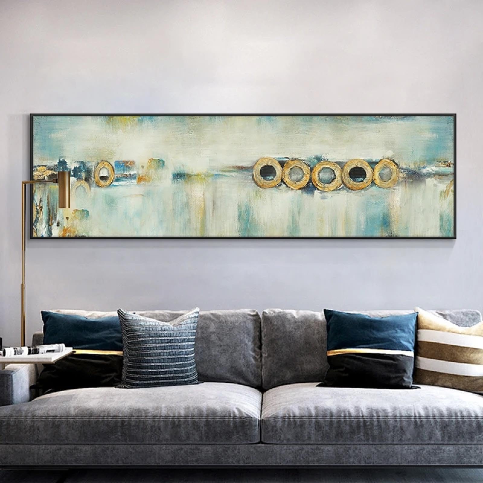 Affiche nordique art abstrait moderne grand format 60x145 - 8