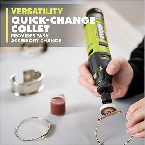 Miniatura 5 de Kit de herramientas rotativas con herramienta giratoria de litio Ryobi, accesorios de 15 piezas y bolsa Buho con cremallera, comodidad inalámbrica,