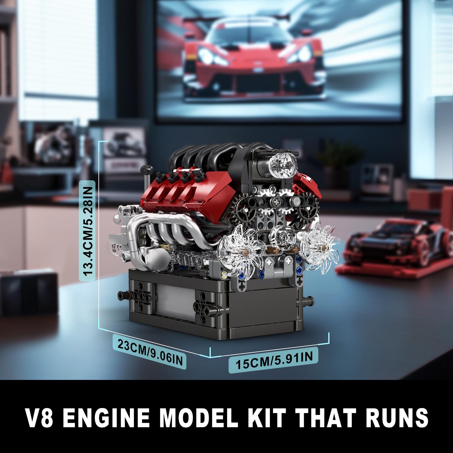 Amazon.com: Mould King 10227 V8 Engine Model Kit, 787+Pcs Mini V8
