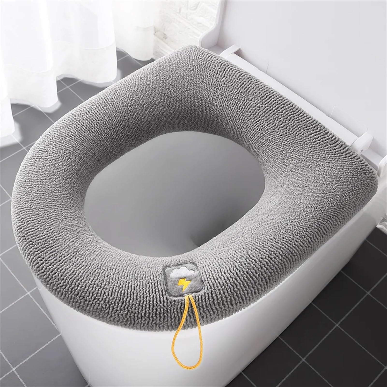 Coussin de toilette avec poignée en tissu épais lavable pour un confort haut de gamme