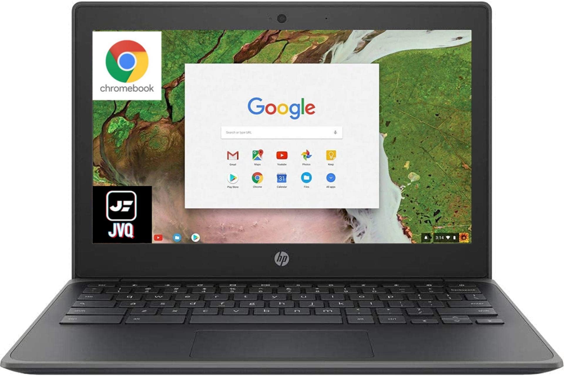 HP 2022 Chromebook 11A G8 Education Edition, 11.6" HD Display, AMD A4-9120C(up to 2.4GHz), 4GB Memory, 160GB Space(32GB eMMC+128GB Card), Webcam, USB-C, WiFi, Bluetooth, Chrome OS, JVQ MP
