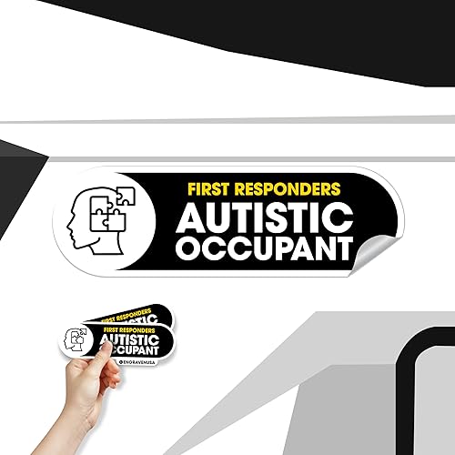 Adhesivo para automóvil para ocupantes autistas, paquete de 2 accesorios de concientización sobre el autismo, calcomanía de seguridad para niños,