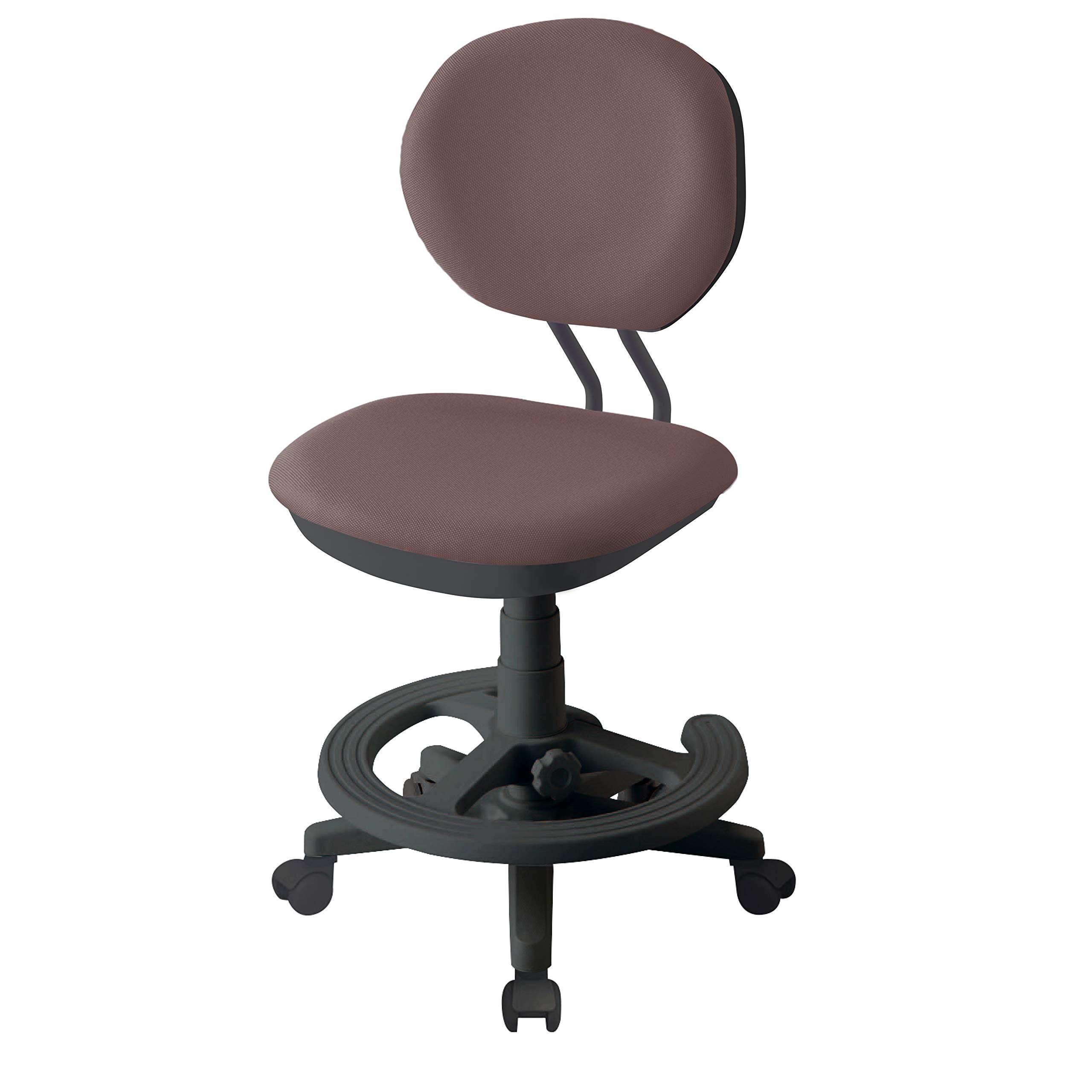 KOIZUMI CDY-374BKBR Study Chair, Brown, Size: W 18.7 x D 19.1 - 22.0 x H 31.9 - 36.2 inches (475 x 485 - 560 x 810 - 920 mm), SH425-535 mm (External Dimensions), Brown