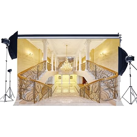 Amazon Com Gladbuy Lujoso Palacio Telon De Fondo 10 X 8ft Vinilo Arana Royal Castillo Interior Fondos Elegante Escalera Fotografia De Fondo Para Ceremonia De Boda Decoracion Papel Pintado Foto Studio Props Kx823