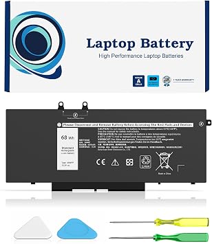 68Wh 3HWPP Laptop Battery Replacement for Dell Latitude 5410 5510 5401 5411 5501 5511 Precision 3541 3551, Inspiron 7706 2-in-1, 17 7500/7506 2-in-1 Black 10X1J N2NLL 1VY7F 451-BCMN 15.2V
