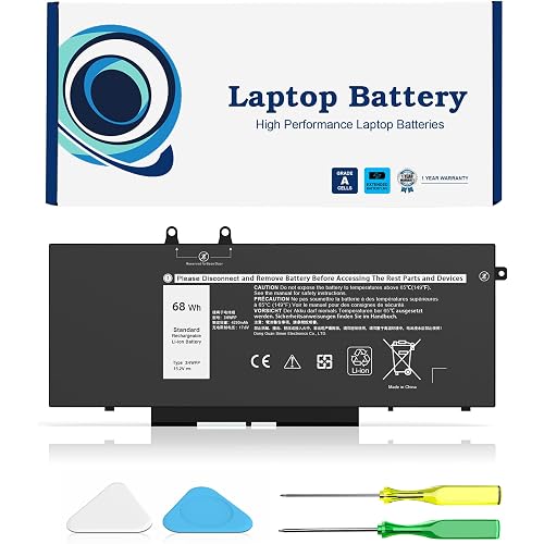 68Wh 3HWPP Laptop Battery Replacement for Dell Latitude 5410 5510 5401 5411 5501 5511 Precision 3541 3551, Inspiron 7706 2-in-1, 17 7500/7506 2-in-1 Black 10X1J N2NLL 1VY7F 451-BCMN 15.2V