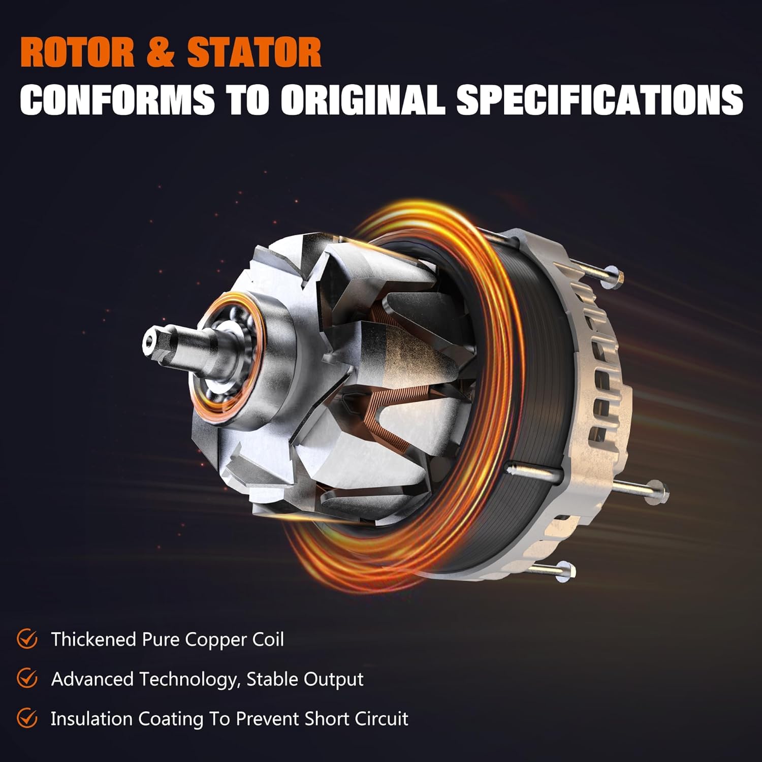 New Alternator Fit for Nissan 2007-2019 Frontier Pathfinder Titan Xterra Armada, Infiniti 2008-2010 Qx56, Suzuki 2009-2012 Equator, 4.0 5.6 11256 23100-ZH00A 23100-ZH00B, 130A 7-Groove Pulley