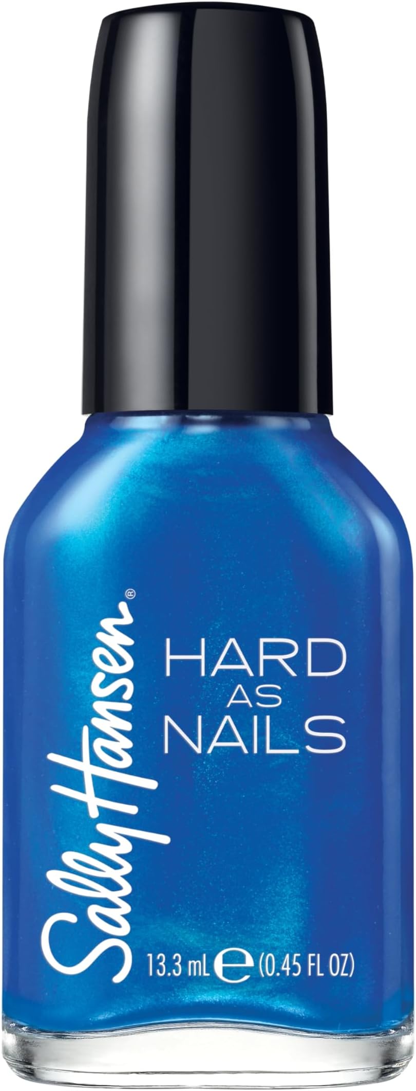 Sally Hansen Hard as Nails, Sturdy Sapphire, Long Lasting, Chip Resistant, Semi Opaque, Shiny Blue Nail Polish