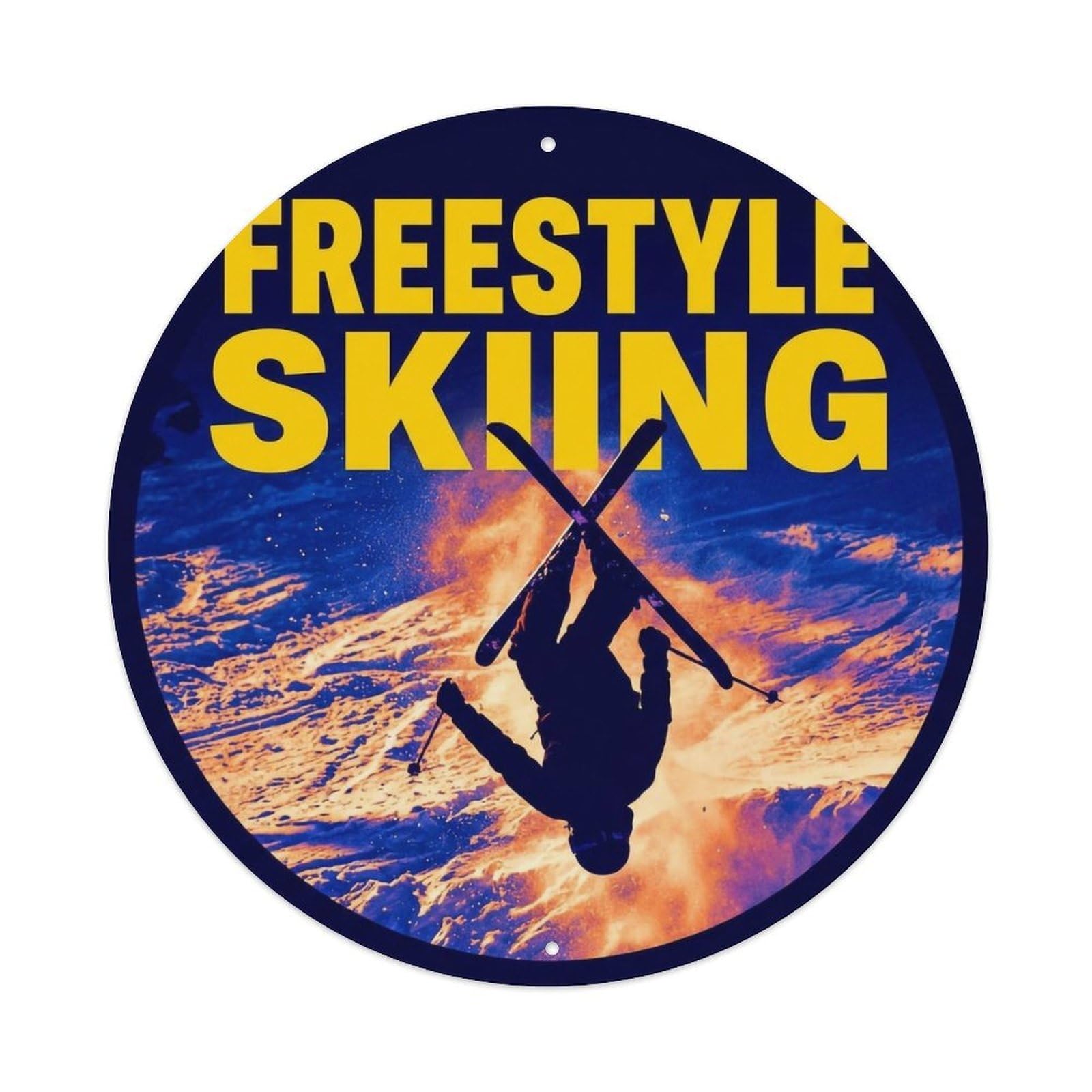 Vintage Freestyle Skiing Extreme Sports Metal Tin Sign